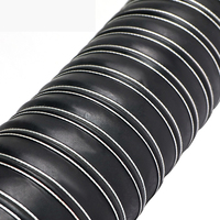 Tuyau en silicone vulcanisé bon marché de 200 mm pour pliage de conduits, tuyau de refroidissement pour sécheuse en fibre de verre
