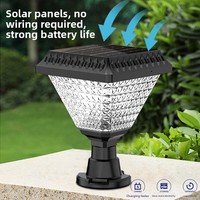 Lampe solaire LED IP65 étanche pour poteau extérieur, jardin, cour et mur, avec système d'éclairage automatique