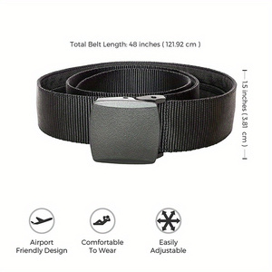 Basın Polyester dehidratasyon kumaş kemer naylon kırmızı beyaz ve mavi elastik örgülü kemer erkekler için - Product Image 2