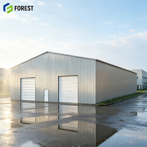 Entrepôt commercial modulaire préfabriqué en acier à haute capacité de charge, structure à travée libre pour le stockage de marchandises - Product Image 1
