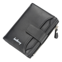 Dompet Pria Baellerry Versi Korea Multi-Slot dengan Resleting, Modis, Kapasitas Besar, Tempat Kartu SIM, Versi Pendek