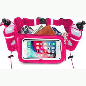 Sac de course gratuit - Ceinture de sport - Ceinture d'entraînement avec porte-bouteille d'eau - Ceinture de sport avec fermeture éclair - pour hommes et femmes - Product Image 5