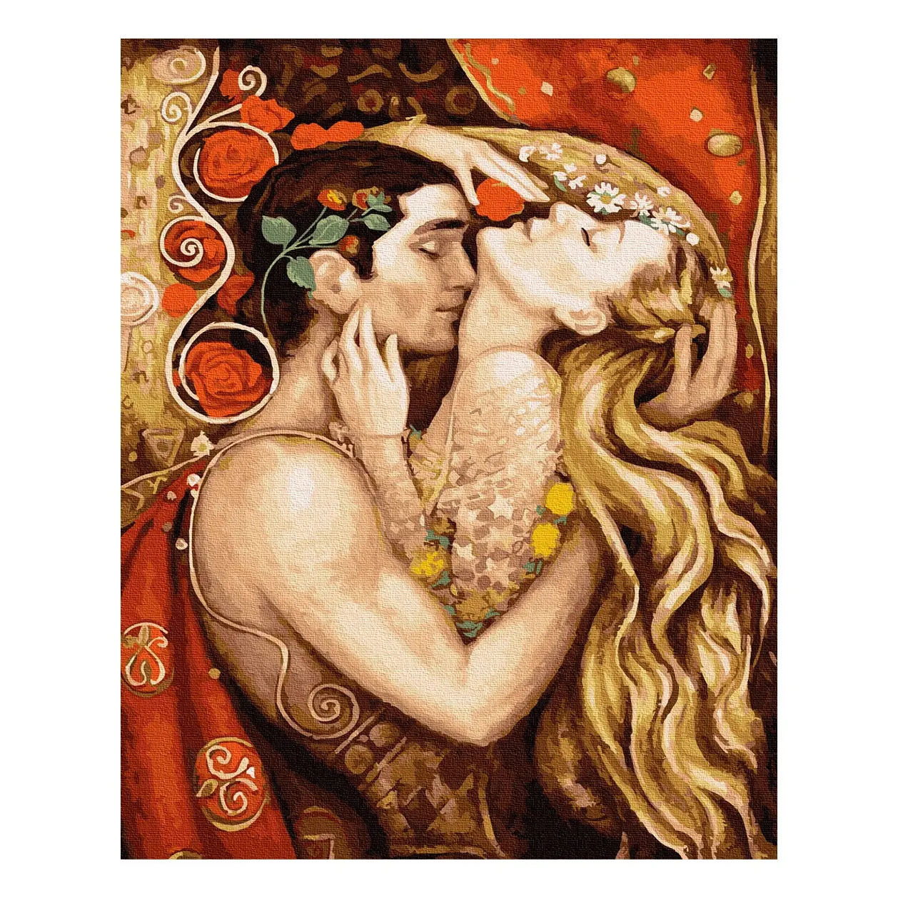 Painting by number stylish couple painting,40*50 DIY art figure painting, canvas painting for living room wall