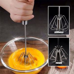 Xdh769 Stainless Steel Semi-<b>Automatic</b> Hand Push Rotary Blender Mixer <b>Stirrer</b> for Blending Egg Whisk - Product Image 4