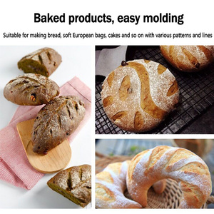 Cuchillo para Pan Curvo con Mango <span class=keywords><strong>de</strong></span> Madera Premium y 5 Cuchillas para Panadería, Repostería, Tostadas Francesas, Herramientas <span class=keywords><strong>de</strong></span> Cocina para Hornear - Product Image 6
