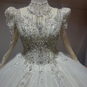 Wx114 <b>Wedding</b> Dresses Bridal Ball Gowns Luxury Design Lace Sparkly Rhinestones For Brides Customize Size Jancember - Product Image 3