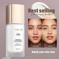 Fond de Teint Changeant de Couleur pH, Fond de Teint Liquide à Marque Privée, Couvrance Totale