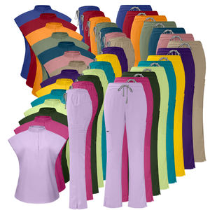 ชุดเครื่องแบบทางการแพทย์สำหรับผู้หญิงชุดยูนิฟอร์มผ้าสครับชุดเครื่องแบบทางการแพทย์พร้อมกางเกงทรง Y คอทรงพอดีตัวคลาสสิก - Product Image 2