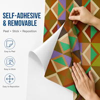 Fancyfix Auto-Adhésif Couleur Blocage Papier Peint 44x50CM Étanche pour Chambre Salle De Bains Décor