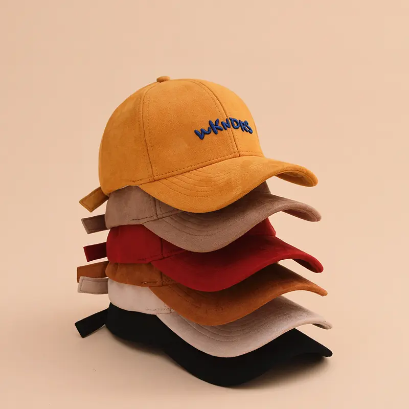 Metal toka süet nakış baba şapkası özel logo spor beyzbol şapkası spor kadınlar için