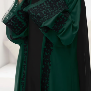 Vente en gros de robe modeste de couleur unie conçue sur mesure Abaya islamique pour femmes vêtements musulmans Abaya élégante et ample en bas quantité minimale de commande - Product Image 1