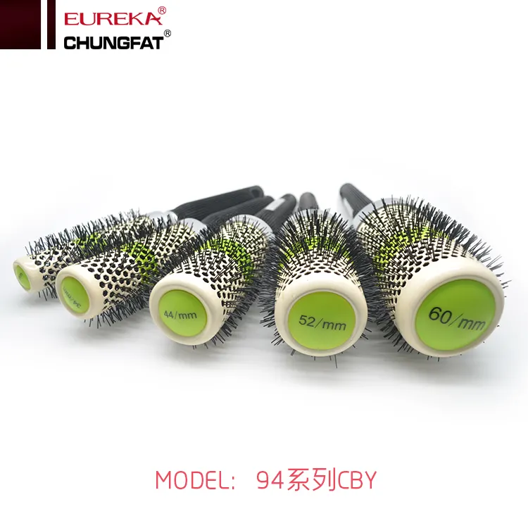 Nylon Hair Blowing Styling Brush Anti-Slide Handle Heat Resistantemperature Sensitive Painting Round Hair Salon Brush