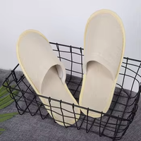 Pantoufles de bain et de spa jetables en lin avec semelle antidérapante en EVA, personnalisables, en gros, pour hôtels, fabriquées en Chine