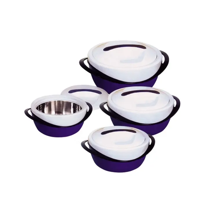 Customized 4 Pcs African Food Warmer Container Insulated Hot Pots Casserole Set to Keep Food Warm