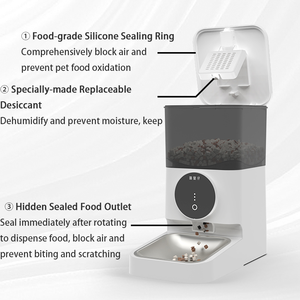 Alimentador inteligente automático para mascotas de 4,5 l, dispensador de comida de plástico portátil para perros y gatos con temporizadores de Comida Lenta, cuencos automáticos para perros y gatos - Product Image 4