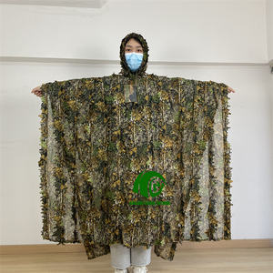 Kango Bonne Qualité Ghillie Costume Extérieur <span class=keywords><strong>3D</strong></span> Feuilles Tactique Extérieur <span class=keywords><strong>Camouflage</strong></span> Jungle Ghillie Costume <span class=keywords><strong>Poncho</strong></span> - Product Image 3