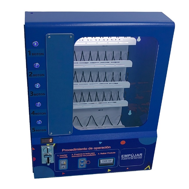 Space-Saving Wall Mounted Mini Vending Machine Automatic Small Item Dispenser for Perfume Snacks Slim Design