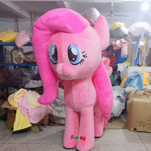 Disfraz Inflable <span class=keywords><strong>de</strong></span> Pony Morado <span class=keywords><strong>de</strong></span> 2m, Traje <span class=keywords><strong>de</strong></span> Mascota Inflable <span class=keywords><strong>de</strong></span> Cuerpo Completo para Adultos - Product Image 5