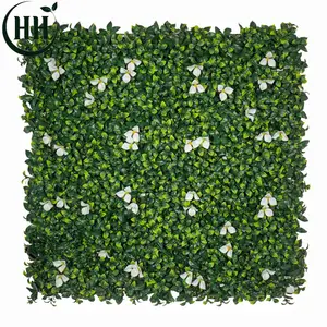 Design Indoor Outdoor Strip Wall Plastic Vertical Hanging Fake Flowers Artificial Grass Wall Panels For Home Backdrop Decoration