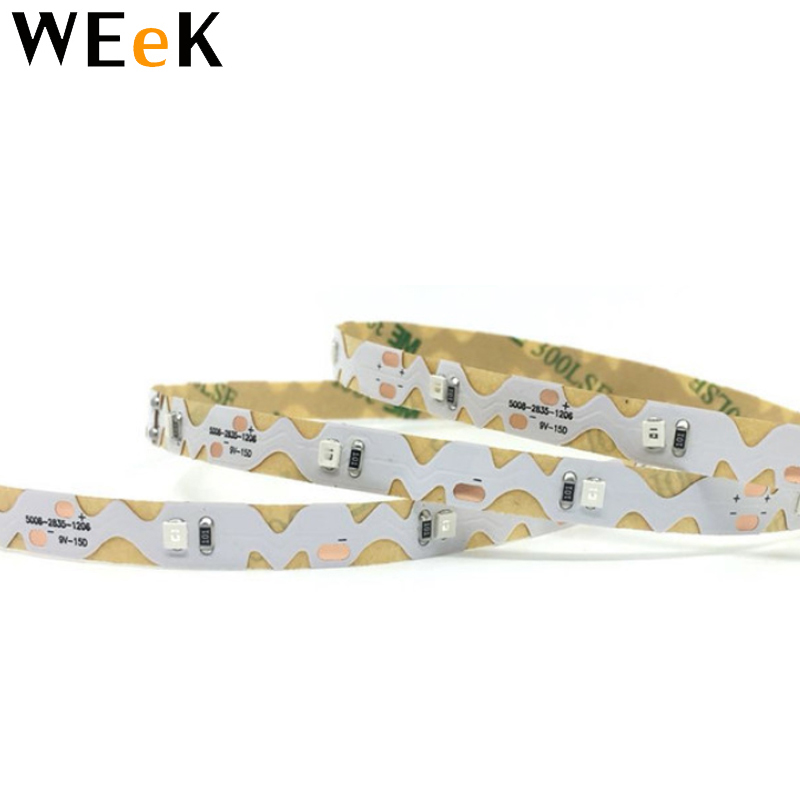 Светодиодная лента 2835, свободная гибочная S-образная Светодиодная лента 12 В постоянного тока, гибкая светодиодная лента 60 светодиодов/м 5 м/лот для канальных букв/украшения дома