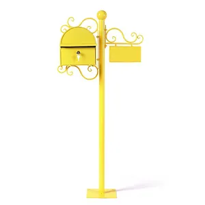 Amerikaanse Retro Metalen Brievenbus Met Slot Outdoor Regendicht Decoratieve Kleur Mailbox