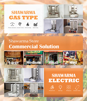 Solution complète pour équipement de magasin de kebab, machine à shawarma, équipement pour la préparation du doner kebab