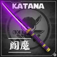 One Pieces Anime Enma-s Katana Knife Lightsaber Metal Hilt, Smooth Swing, Heavy Dueling Flat Blade avec Fourreau Cosplay Sword