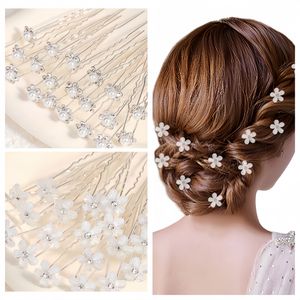 Boda nupcial cristal Bling perla flor Horquillas para el cabello Clips perla palo para el cabello accesorios para el cabello - Product Image 4