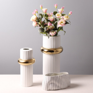 2025 nordico semplice decorazione argilla bianca <span class=keywords><strong>ceramica</strong></span> fiore per scaffale decorazione per la casa retrò grande vaso in <span class=keywords><strong>ceramica</strong></span> - Product Image 2