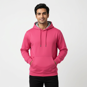 Sudadera Clásica para Hombre, Color Sólido, 100% Algodón, Estilo Vintage, con Capucha y Cordón Ajustable, Bolsillo Tipo Canguro, Secado Rápido, Transpirable, para Invierno - Product Image 1