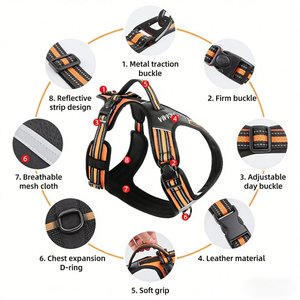 <span class=keywords><strong>Harness</strong></span> Hewan Peliharaan Model Rompi yang Dapat Disesuaikan dan Bernapas, <span class=keywords><strong>Harness</strong></span> Reflektif Anti-Tarik, <span class=keywords><strong>Harness</strong></span> Taktis untuk Anjing Besar - Product Image 2