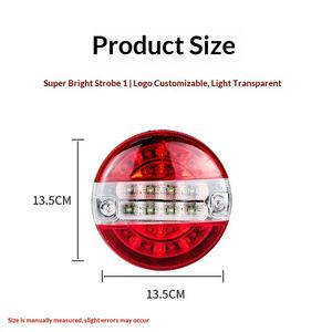 Nouveaux <span class=keywords><strong>feux</strong></span> arrière LED multifonctions 12V-24V IP68 étanches pour camions, <span class=keywords><strong>feux</strong></span> <span class=keywords><strong>de</strong></span> freinage et d'avertissement, ajustement universel, garantie 1 an pour remorques - Product Image 2