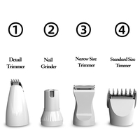 2023 vente chaude kit de toilettage pour animaux de compagnie sans fil 4 en 1 électrique chiens chats tondeuse à cheveux chat broyeur à ongles avec détachable 4 têtes