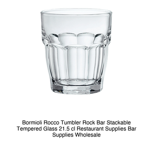 แก้วบาร์ทรงเหลี่ยม Bormioli Rocco Tempered Rock ขนาด 21.5 ซล. สูง 8.3 ซม. เส้นผ่านศูนย์กลาง 7.5 ซม. สามารถวางซ้อนกันได้ - Product Image 2