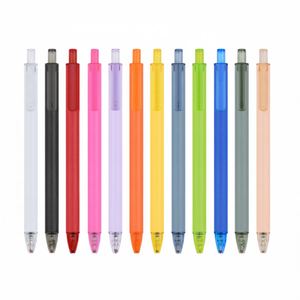 Custom Logo <b>Press</b> Plastic Ballpoint With Clip Lightweight Colorful Pen 1.0Mm Black Ink - Product Image 3