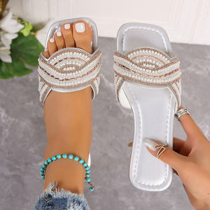 Sandalias planas de verano para mujer, elegantes, con punta abierta, cómodas para uso diario, tallas grandes. - Product Image 5