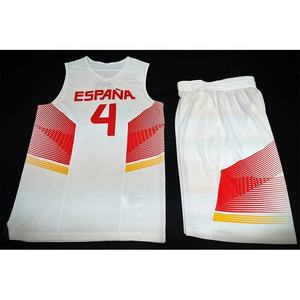 Diseño de Uniforme de <span class=keywords><strong>Baloncesto</strong></span> de España, Rojo y con Logotipo / Diseño de <span class=keywords><strong>Camiseta</strong></span> de <span class=keywords><strong>Baloncesto</strong></span> con Sublimación Completa - Product Image 4