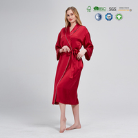 Robe de chambre en satin de soie 100% personnalisée pour femmes, peignoir, kimono, robes de demoiselle d'honneur, vêtements de nuit pour mariage, pyjama en soie pour femmes