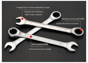 6-32Mm Dual-Mục Đích <span class=keywords><strong>Chrome</strong></span> <span class=keywords><strong>Ratchet</strong></span> Kết Hợp Cờ Lê 72T Open-End Box-End Bánh Crv DIY Lớp Metric Cho Công Nghiệp Sử Dụng - Product Image 3