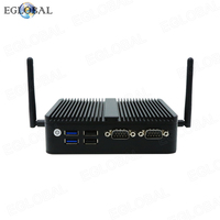 Eglobal Barato 12th Gen N100 J6412 Caja de computadora de seguridad de red 2 LAN 2 * Com X86 Linux Fanless Firewall Router Pfsense Mini PC