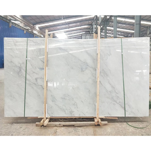 Goldtop Wholesale Custom Modern Volakas White <b>Marble</b> Slabs Natural Stone Villa Vanity Reception Desk Center Table Top - Product Image 1