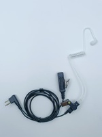 Écouteur de surveillance à tube acoustique avec micro-cravate PTT, prise Motorola 2 broches, étanche IPX-4, voix claire et forte