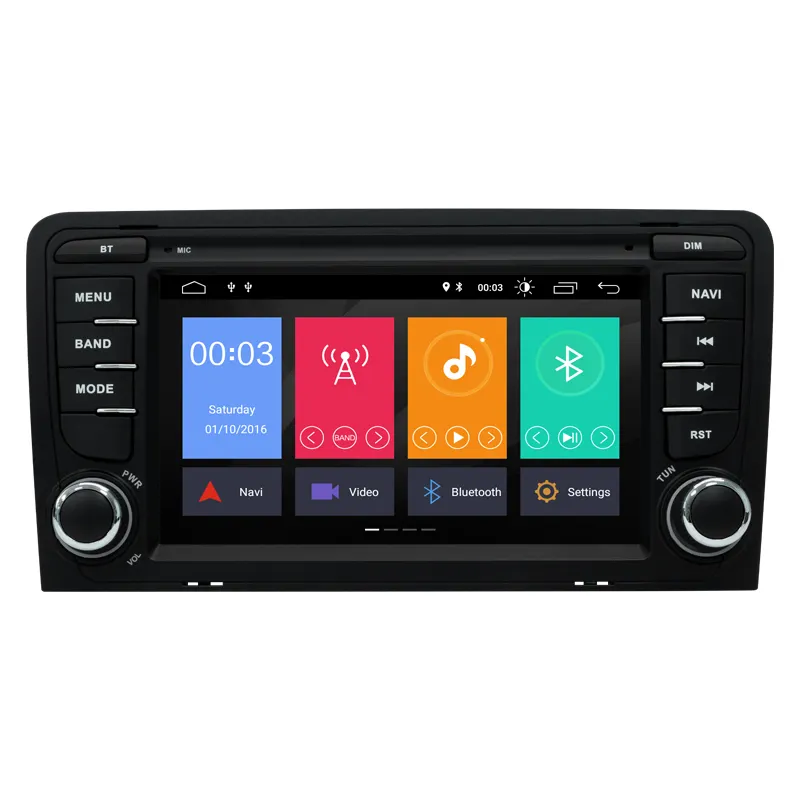 Ismall Radio mobil Video layar HD 7 inci untuk Audi A3 8P S3 RS3 Sportback WiFi Android pemutar Multimedia