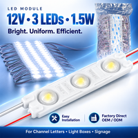 Module LED miniature à injection 6011 12V 3 LED 1,5W pour lettres en relief, boîte publicitaire extérieure, module LED SMD 2835