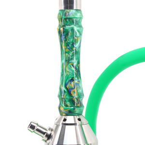 Cachimba de Acero Inoxidable a <span class=keywords><strong>Precio</strong></span> de Fábrica con Base de Diferentes Colores y Manguera de Resina con Anillo LED - Product Image 5
