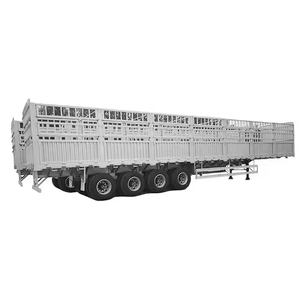 รถพ่วงกึ่งพ่วงบรรทุกสินค้าแห้งแบบมีรั้วเหล็กหนาพิเศษ 3 เพลา แบบคอห่าน ใหม่และมือสอง - Product Image 4