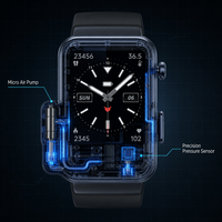Reloj Inteligente 4G Independiente con Monitor de Presión Arterial y Airbag, Pantalla AMOLED, Rastreador de Salud, Frecuencia Cardíaca, SpO2, Alerta SOS, GPS