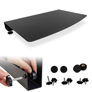 Plateau <span class=keywords><strong>d</strong></span>'extension de bureau en L JH-Mech, à fixer par pince, 17 pouces, connecteur de coin de bureau, plaque de fixation sous le bureau, étagère pour clavier - Product Image 1