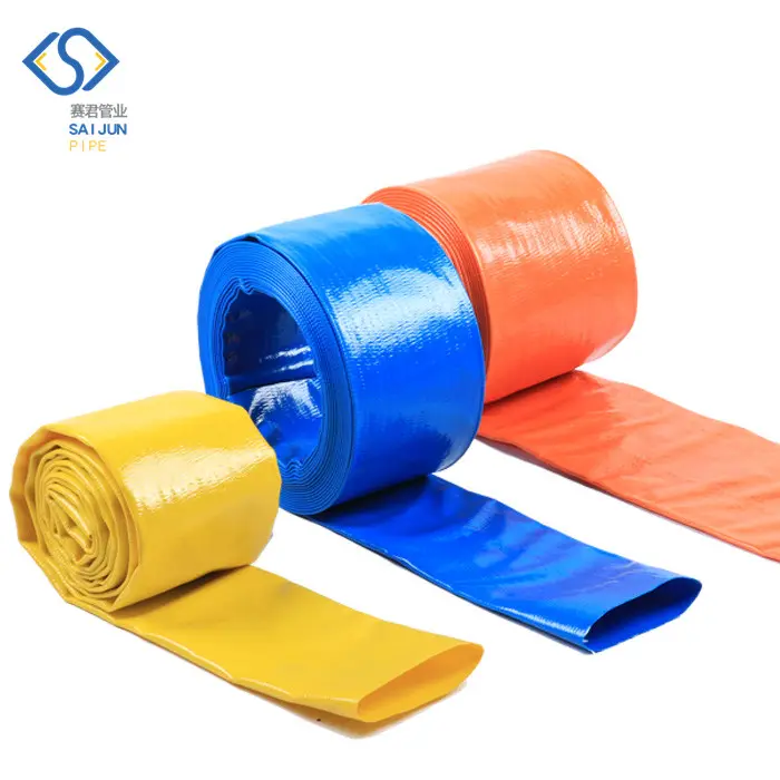 Pvc Irrigation Pipe Flexible Fiber Jacket Hose Cheaper Pvc Layflat Hose