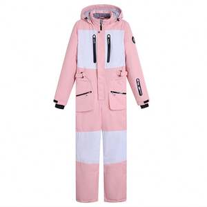 New One-piece Ski <b>Suit</b> Men and <b>Women</b> <b>Suit</b> Single-board Double-board Warm Windproof Waterproof <b>Snow</b> <b>Suit</b> Ski Pants - Product Image 1